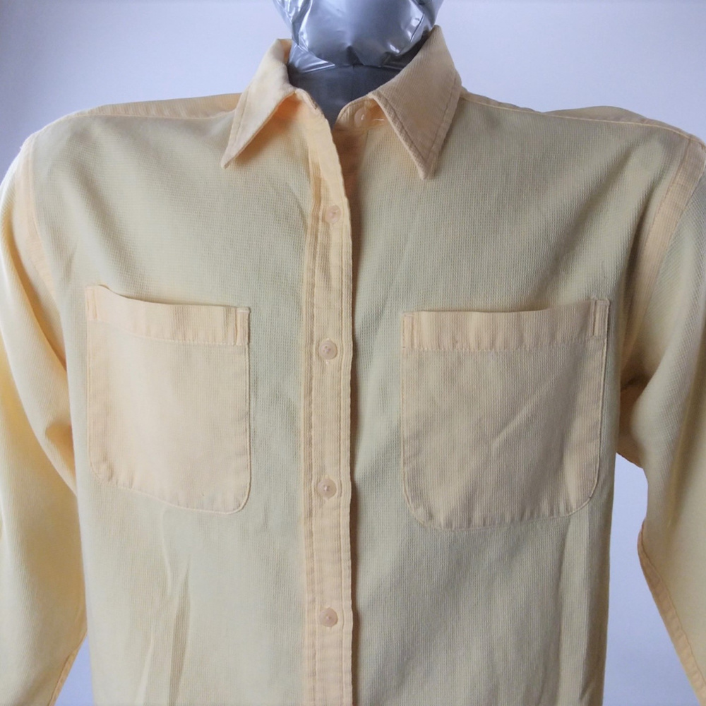 EDDIE BAUER Womens S/P Petite Yellow Dress Shirt - Picture 5 of 6